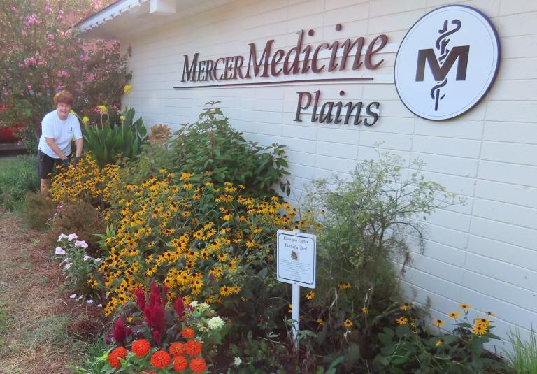 In ground garden at Mercer Medicine in Plains Georgia